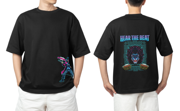 HEAR BEAT-BLUE | OVERSIZE T-SHIRT - Image 2